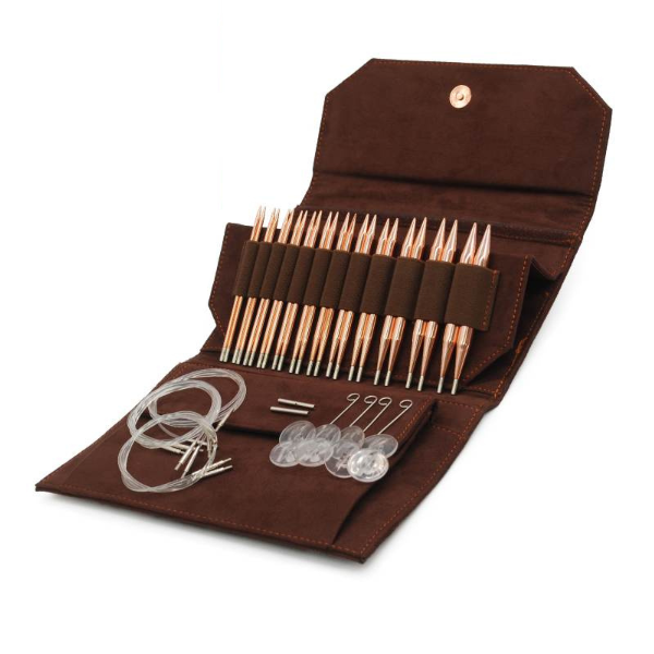 LYKKE Set di Ferri Circolari Componibili Cypra, Marrone, 13 cm