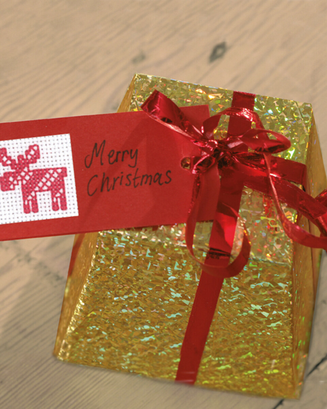 Kit di Ricamo Etichette Regalo 8 x 4 cm