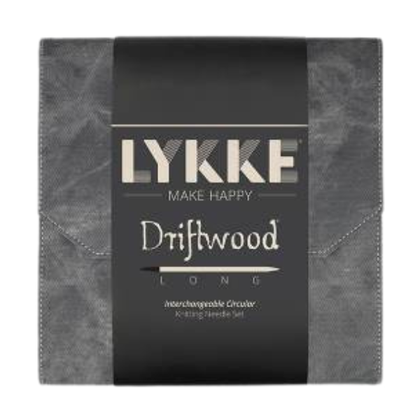 LYKKE Set di Ferri Circolari Intercambiabili Driftwood Long, Grigio, Lunghezze Varie
