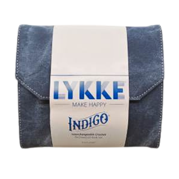LYKKE Set di Uncinetti Tunisini Intercambiabili Indigo, Blu, 15 cm