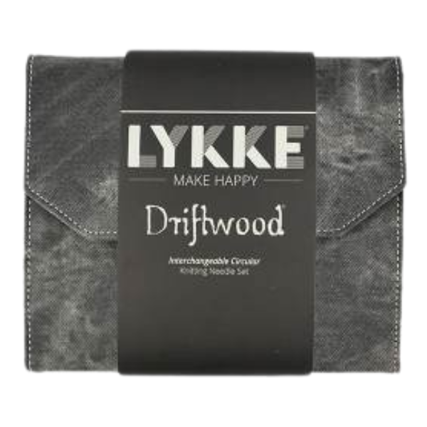 LYKKE Set di Uncinetti Tunisini Intercambiabili Driftwood, Grigio, 15 cm