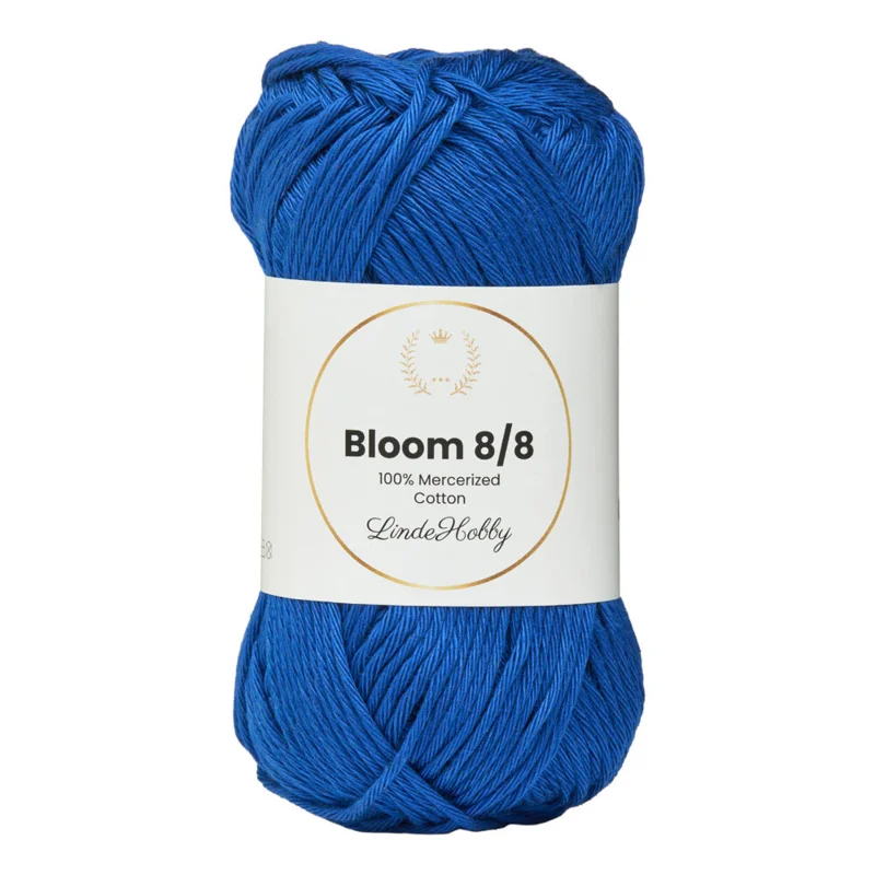 LindeHobby Bloom 8/8 Mercerized Cotton 35 Blu reale