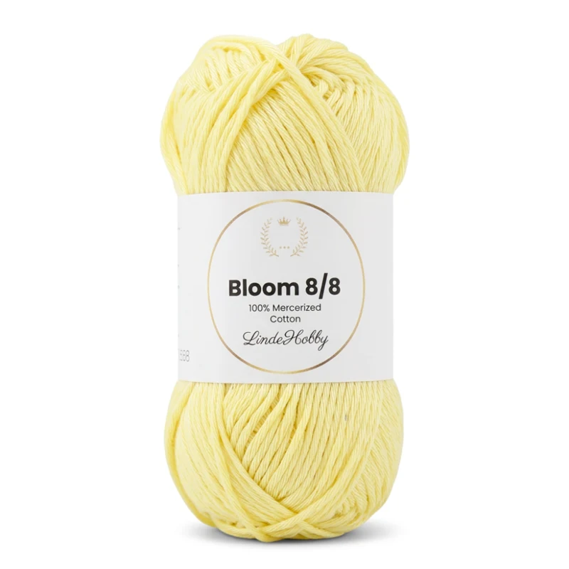 LindeHobby Bloom 8/8 Mercerized Cotton 21 Giallo tenue