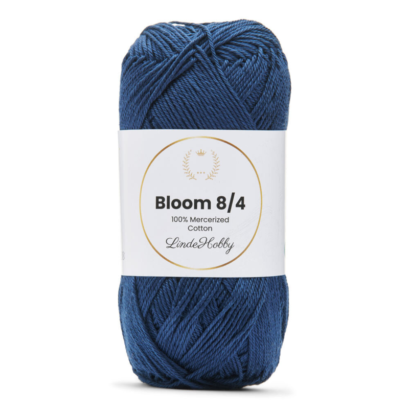 LindeHobby Bloom 8/4 Mercerized Cotton 17 Blu navy