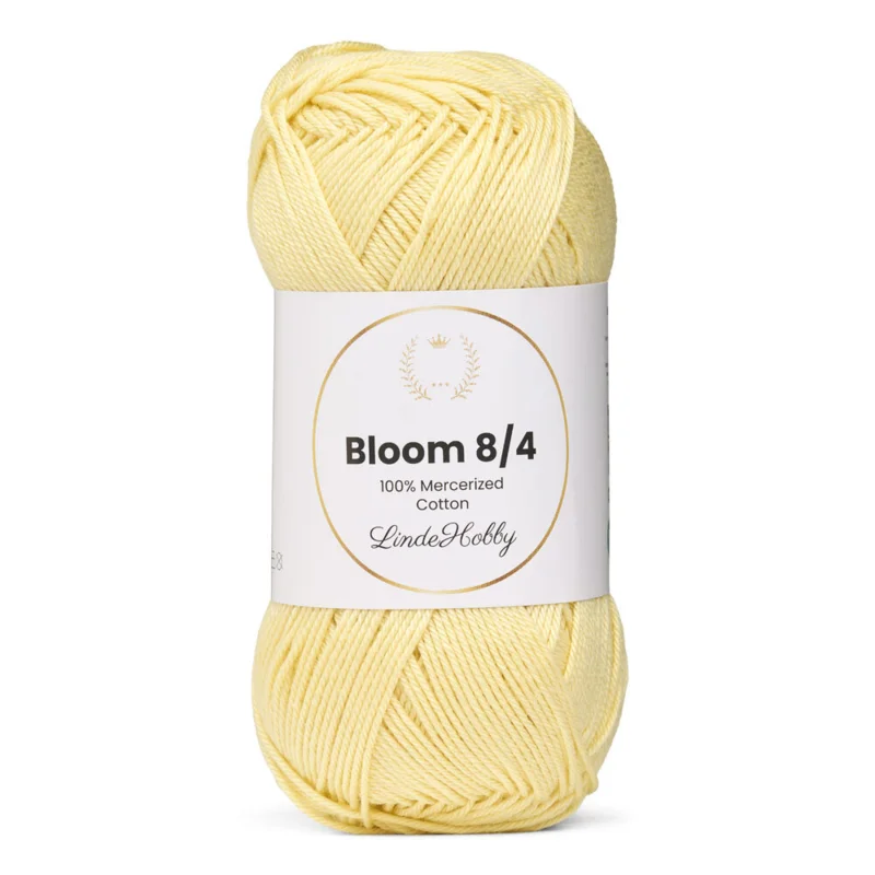 LindeHobby Bloom 8/4 Mercerized Cotton 21 Giallo tenue