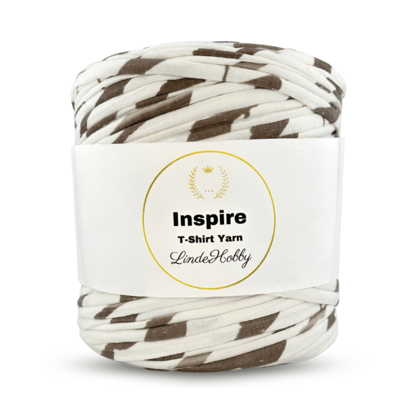 LindeHobby Inspire Print 25 Bianco con righe marroni