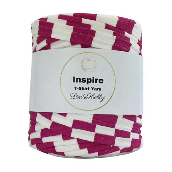 LindeHobby Inspire Print 17 Bianco con larghe righe rosse