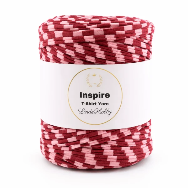 LindeHobby Inspire Print 37 Rosa chiaro con righe bordeaux