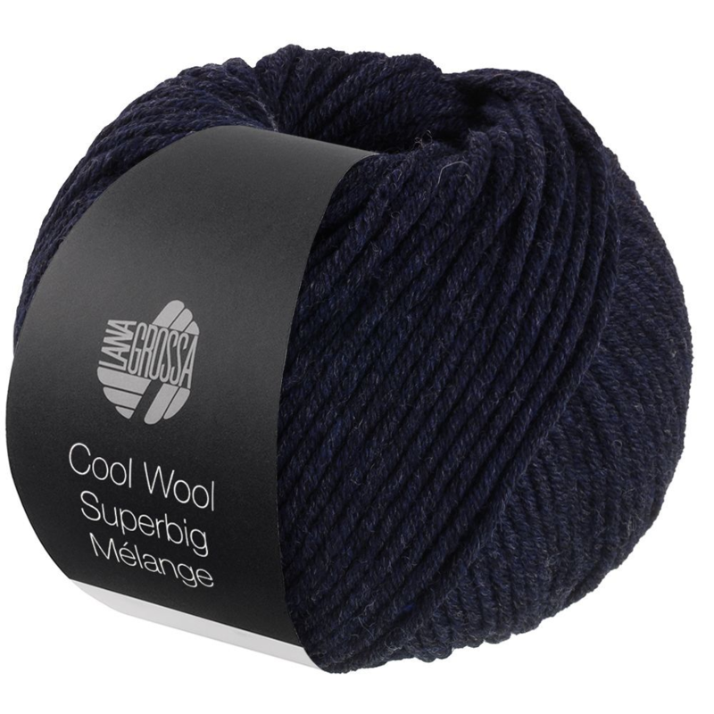 Lana Grossa Cool Wool Superbig 209 Blu notte melangiato