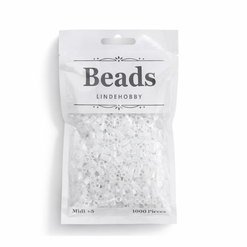 LindeHobby Beads Glitter 06 Bianco