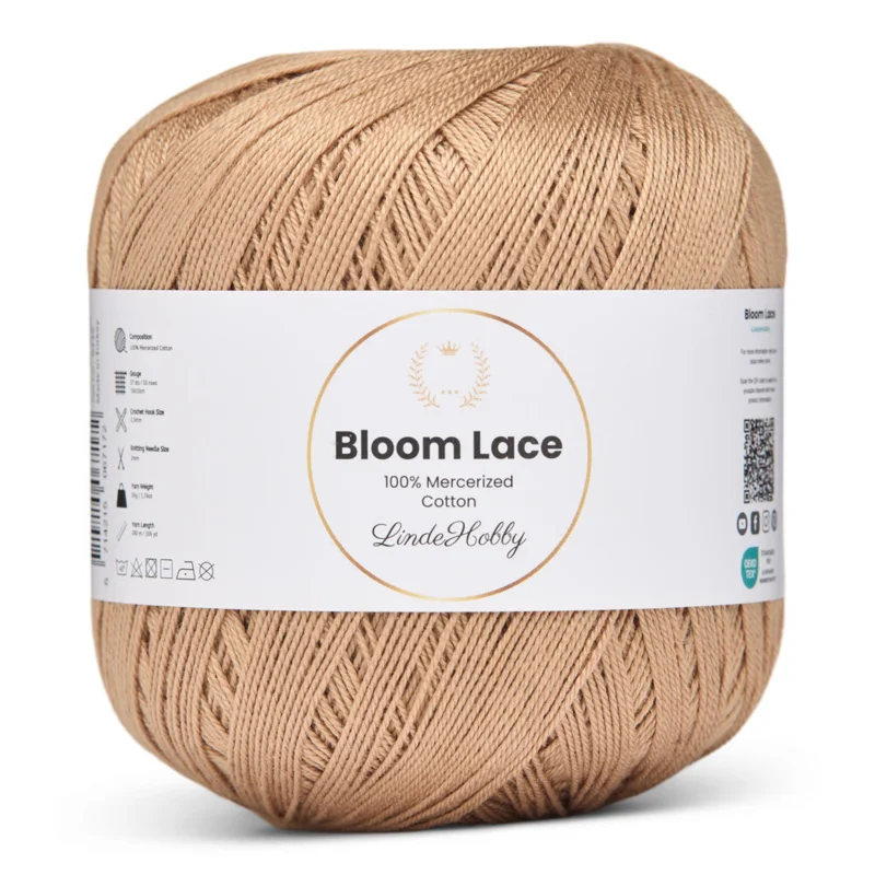 LindeHobby Bloom Lace Mercerized Cotton 06 Beige