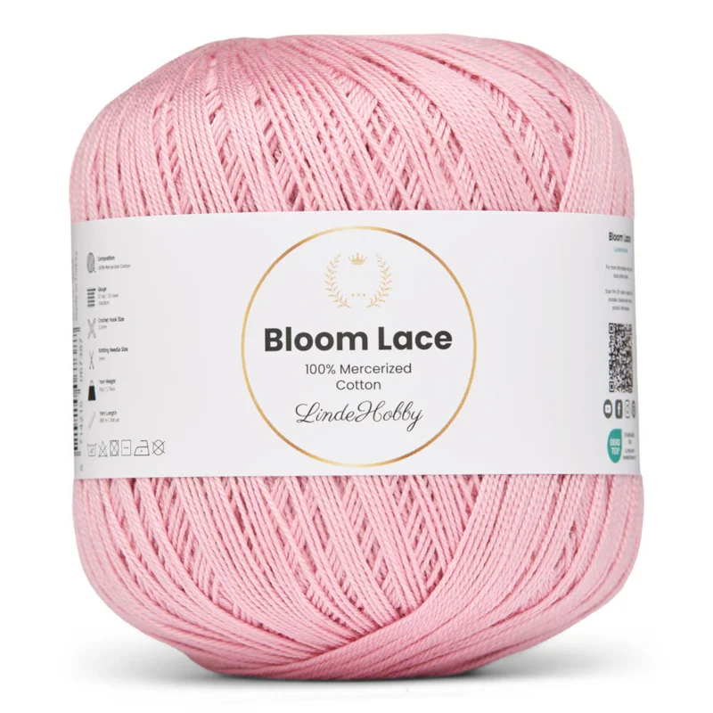 LindeHobby Bloom Lace Mercerized Cotton 27 Rosa antico