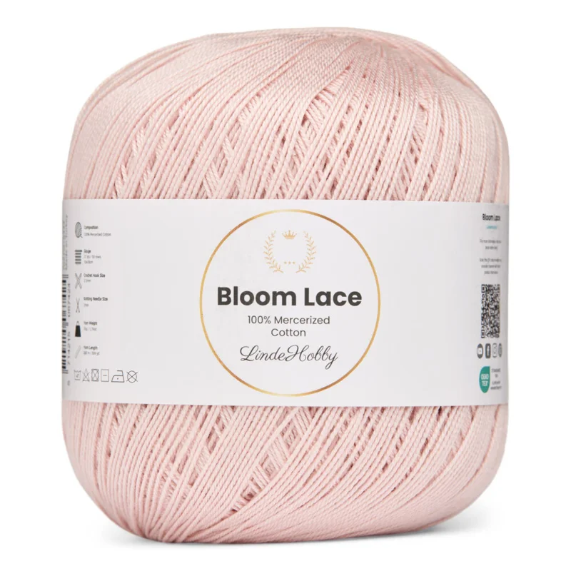 LindeHobby Bloom Lace Mercerized Cotton 31 Rosa pastello