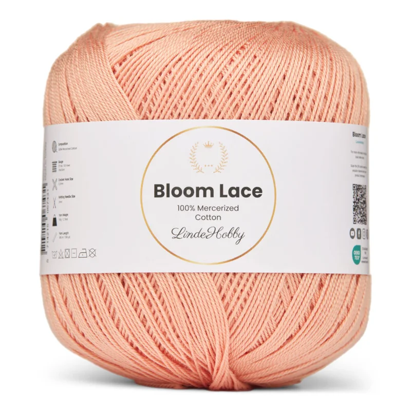 LindeHobby Bloom Lace Mercerized Cotton 32 Albicocca