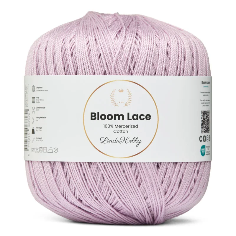 LindeHobby Bloom Lace Mercerized Cotton 26 Lilla acceso