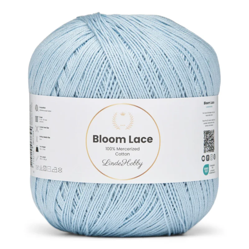 LindeHobby Bloom Lace Mercerized Cotton 28 Azzurro baby