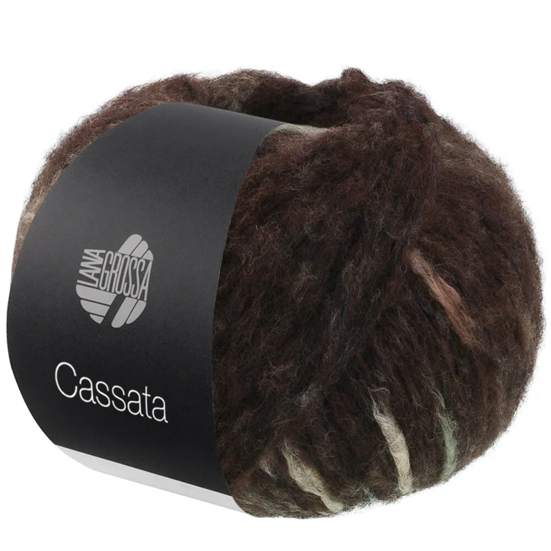 Lana Grossa Cassata 19 Marrone scuro/beige sabbia/nougat/grigio verdastro
