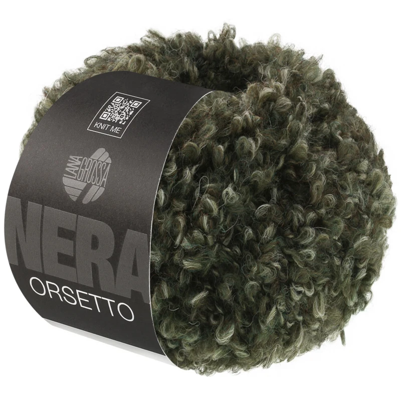 Lana Grossa Orsetto 108 Verde foresta/Verde grigio