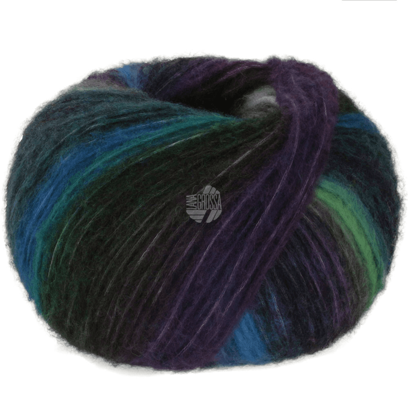 Lana Grossa Bomba 06 Bottiglia-/verde opale/melanzana/blu notte/scuro-/blu petrolio