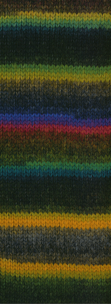 Lana Grossa Bomba 04 Ruggine/petrolio scuro/-oliva/bianco-/verde grigiastro/viola/mora/giallogrigio