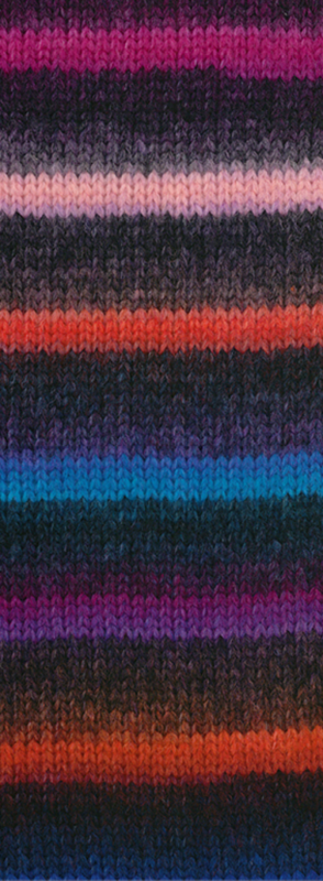 Lana Grossa Bomba 03 Salmone/rosso grigiastro/viola scuro/blu turchese/blu petrolio/blu royal