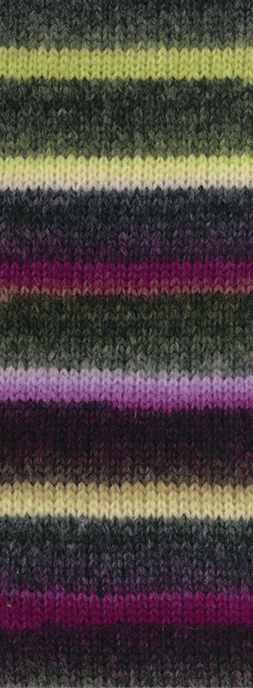 Lana Grossa Bomba 10 Orchidea/mora/beige grigiastro/verde grigiastro/grigio scuro