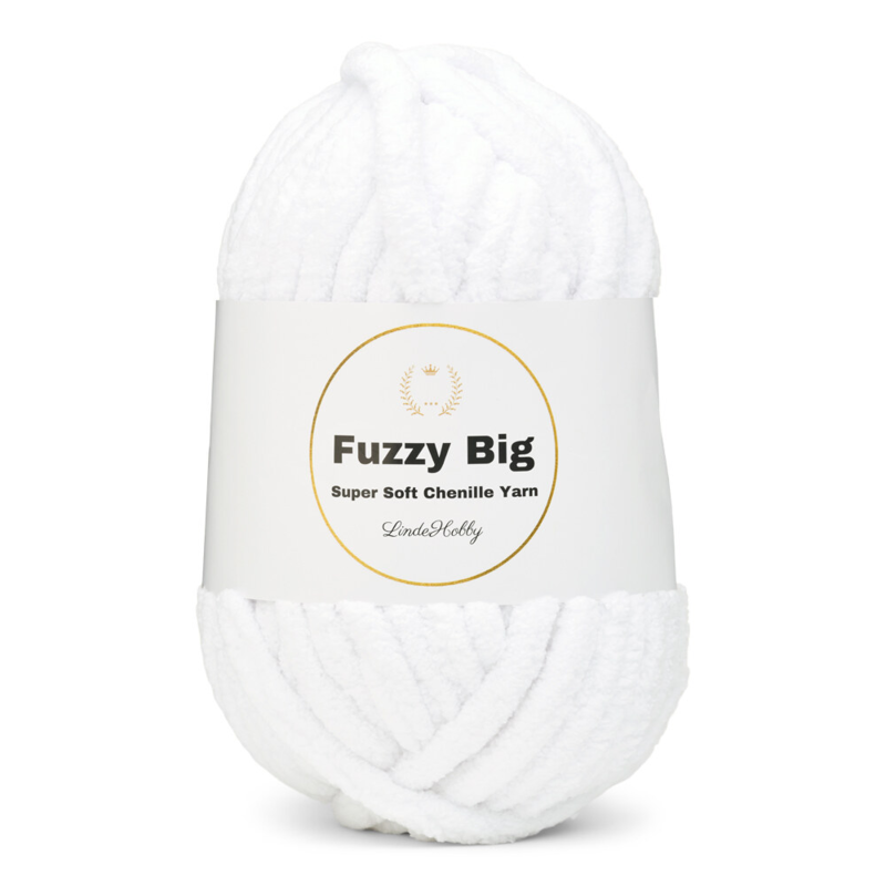 LindeHobby Fuzzy Chenille BIG 01 Bianco