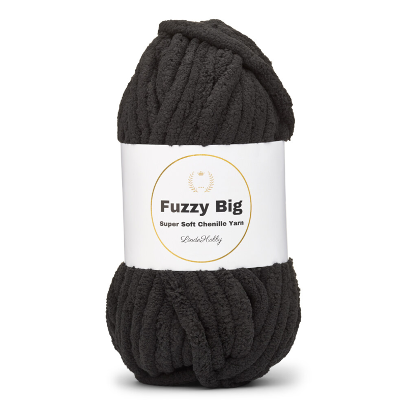 LindeHobby Fuzzy Chenille BIG 02 Nero