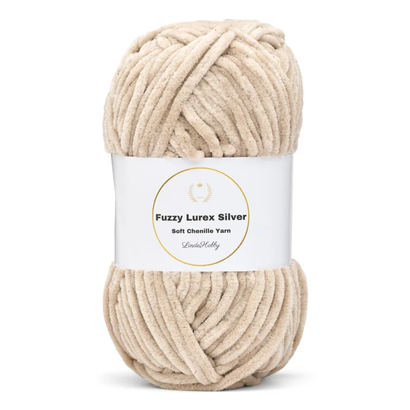 LindeHobby Fuzzy Chenille Silver Lurex 43 Avena