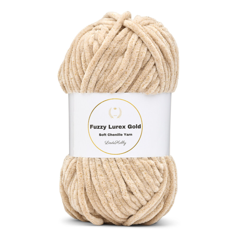 LindeHobby Fuzzy Chenille Gold Lurex 43 Avena