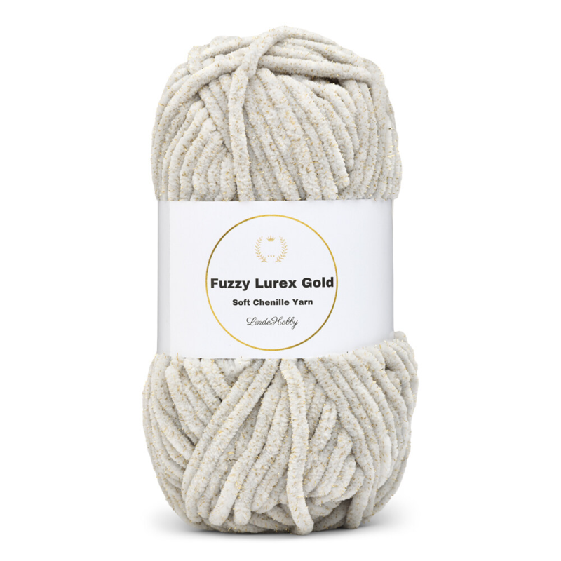 LindeHobby Fuzzy Chenille Gold Lurex 42 Grigio canna di fucile