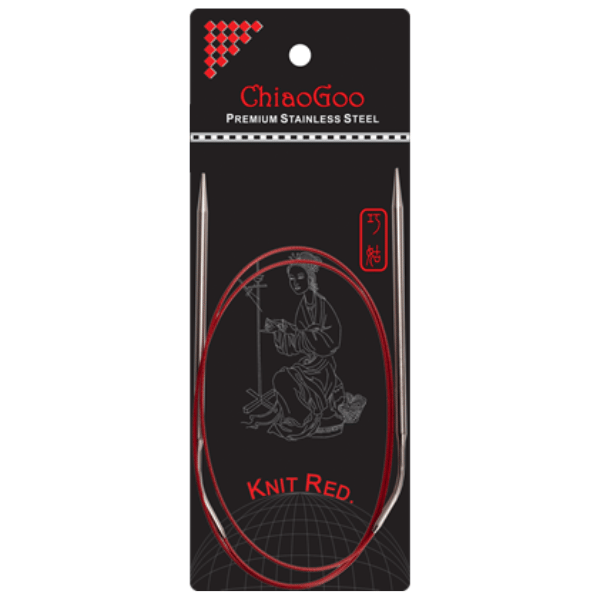 ChiaoGoo Ferri Circolari Knit Red Acciaio Inossidabile (23-100 cm) 100 cm