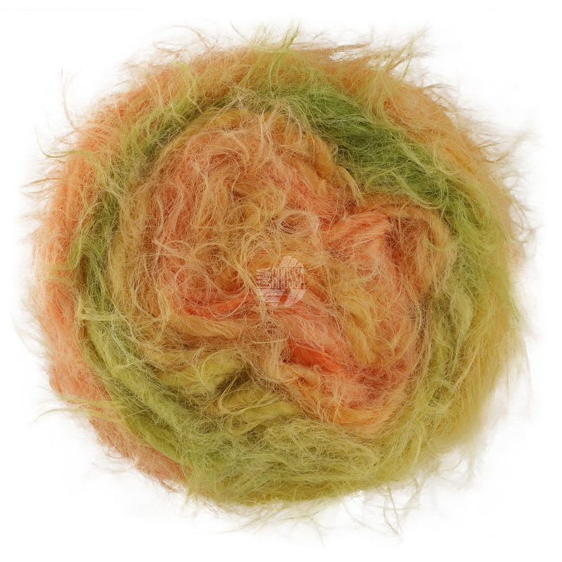Lana Grossa Basta Mista 104 Verde kiwi/Verde pistacchio/Vaniglia/Giallo senape/Pesca/Albicocca