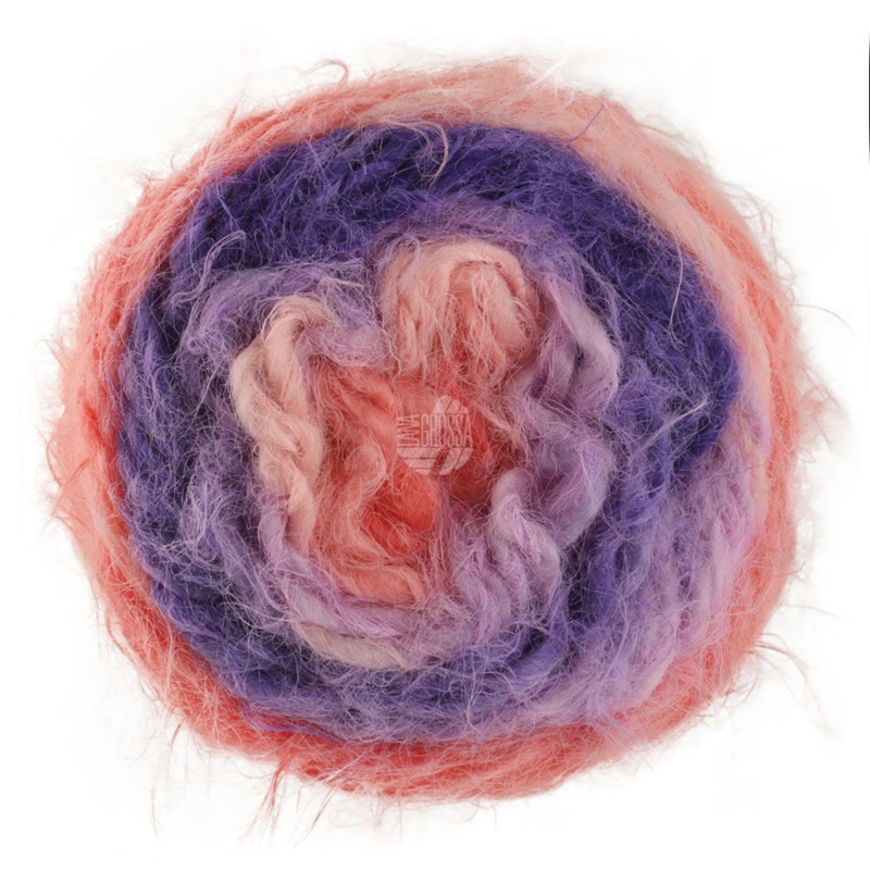Lana Grossa Basta Mista 105 Rosa salmone/Rosa cipria/Lillà/Lilla blu/Viola