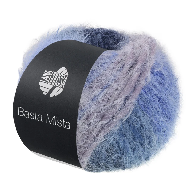 Lana Grossa Basta Mista 122 Blu notte/blu reale/blu jeans/grigio/grigio chiaro