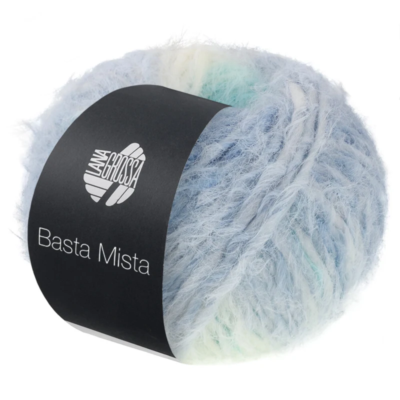 Lana Grossa Basta Mista 116 Bianco grezzo/Grigio chiaro/Grigio blu/Verde bianco/Turchese/Turchese menta