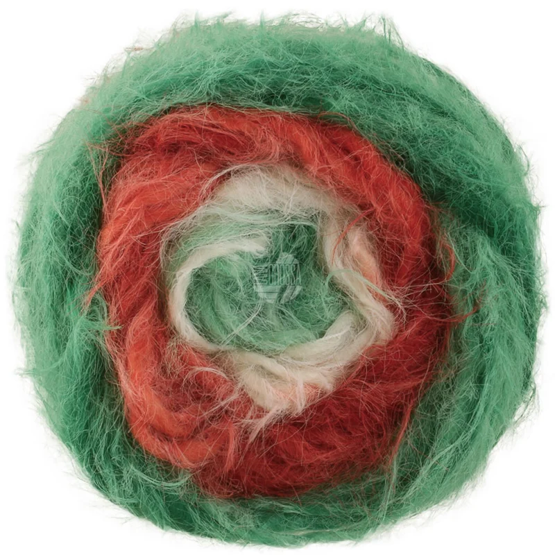 Lana Grossa Basta Mista 799 Verde/Bianco/Rosso