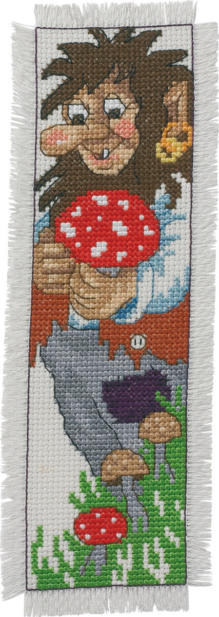 Kit da Ricamo Segnalibro Papà Troll 7 x 22 cm