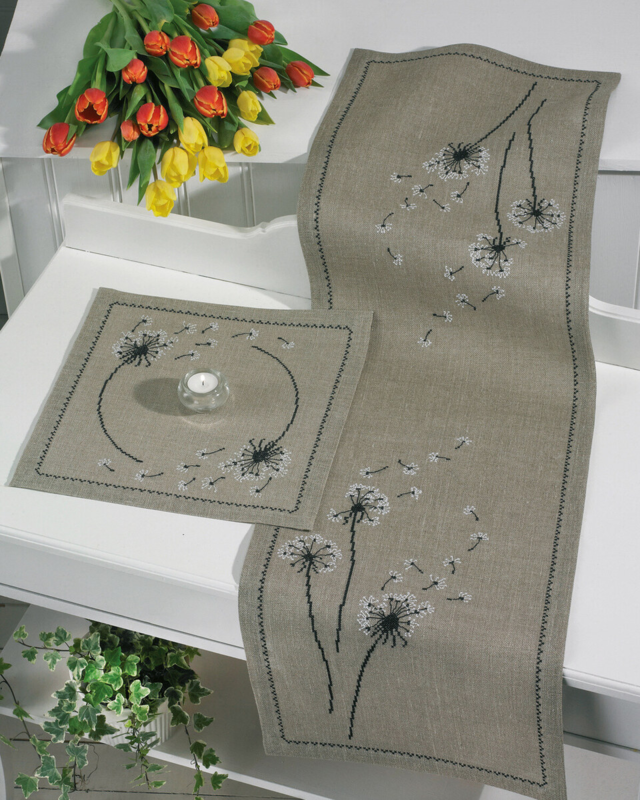 Kit per Ricamo Tarassaco 36 x 36 cm