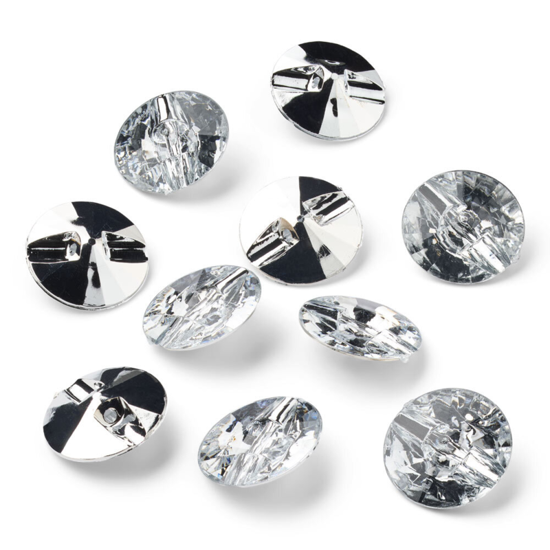 LindeHobby Bottoni Cristallo, Chiari, 20 mm, 10 pz