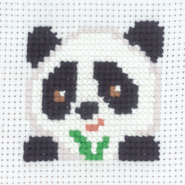 Kit Ricamo Panda 8 x 8 cm