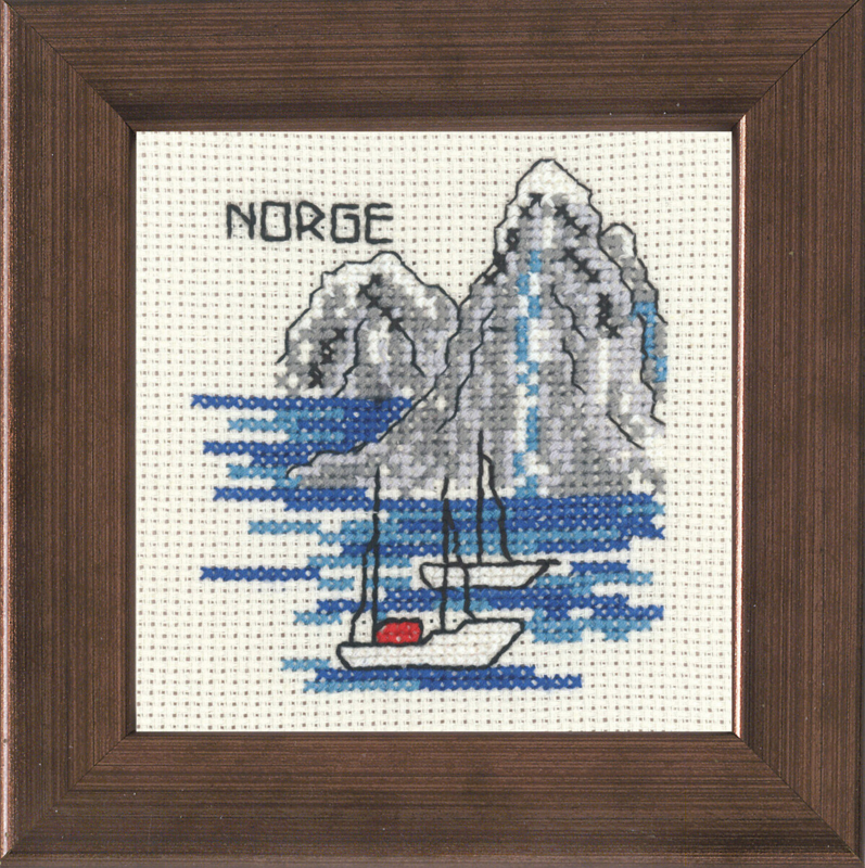 Kit da Ricamo Barca Norvegia 10 x 10 cm R5370