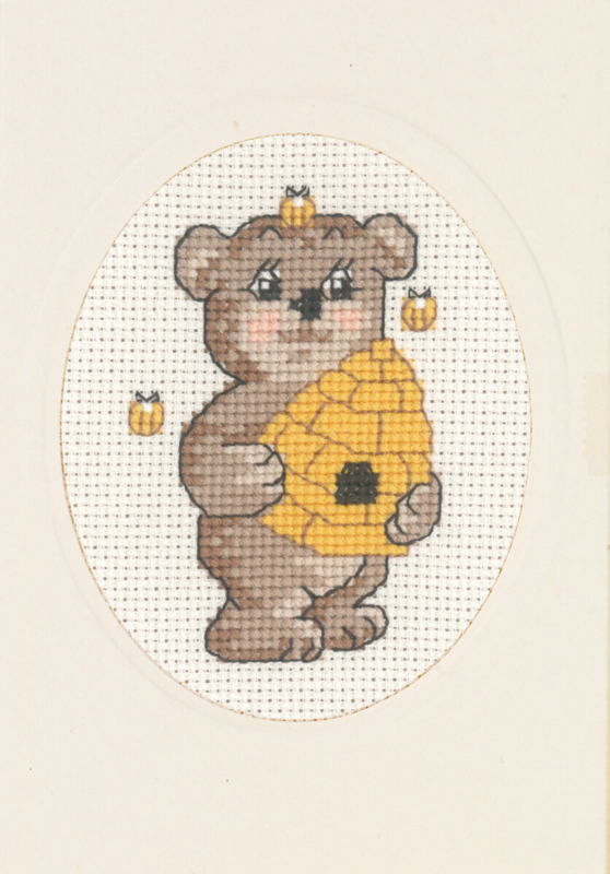 Kit da ricamo Ape Orso 9 x 13 cm