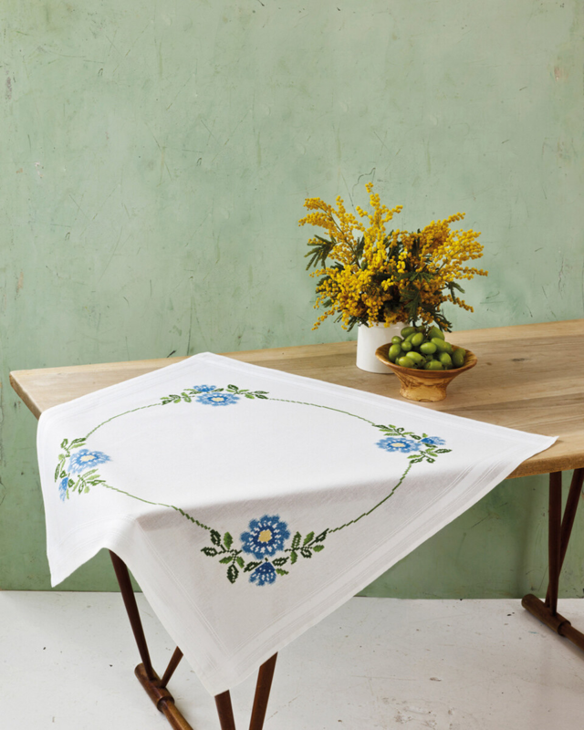 Kit per ricamo Fiori a punto croce 80 x 80 cm