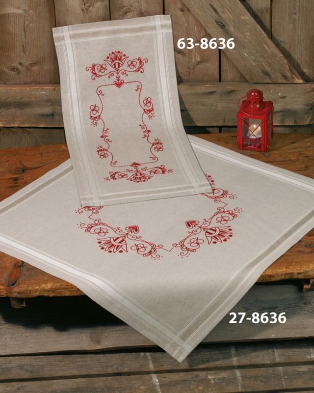 Kit di Ricamo Classico Rosso 80 x 80 cm