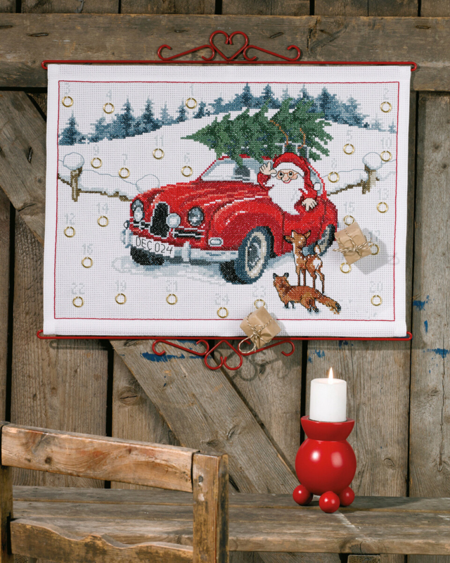 Kit per Ricamo Babbo Natale in Auto B5125/58 58 x 44 cm