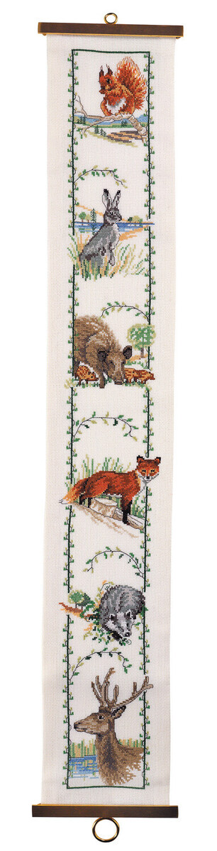 Kit da ricamo Animali della foresta 16 x 97 cm B5159/16