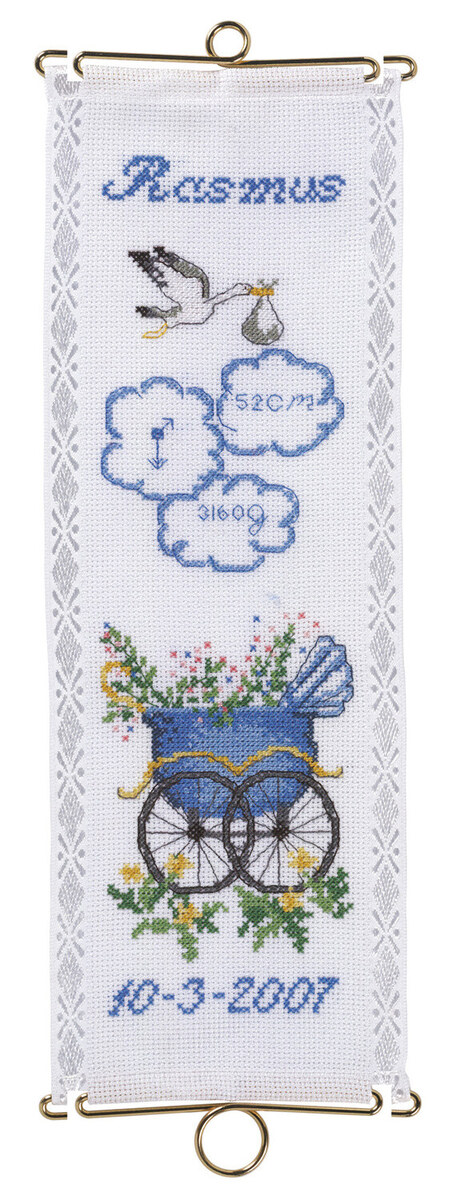 Kit da ricamo Battesimo Rasmus 12 x 35 cm m/5188/12