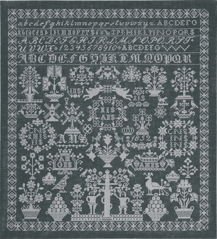 Kit per ricamo Grigio samplario 54 x 59 cm