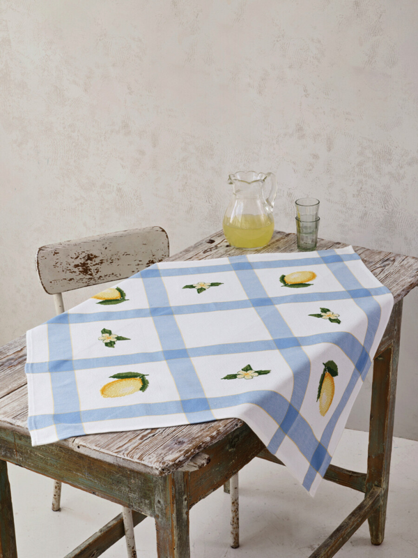 Kit Ricamo Limone & Fiore 85 x 85 cm